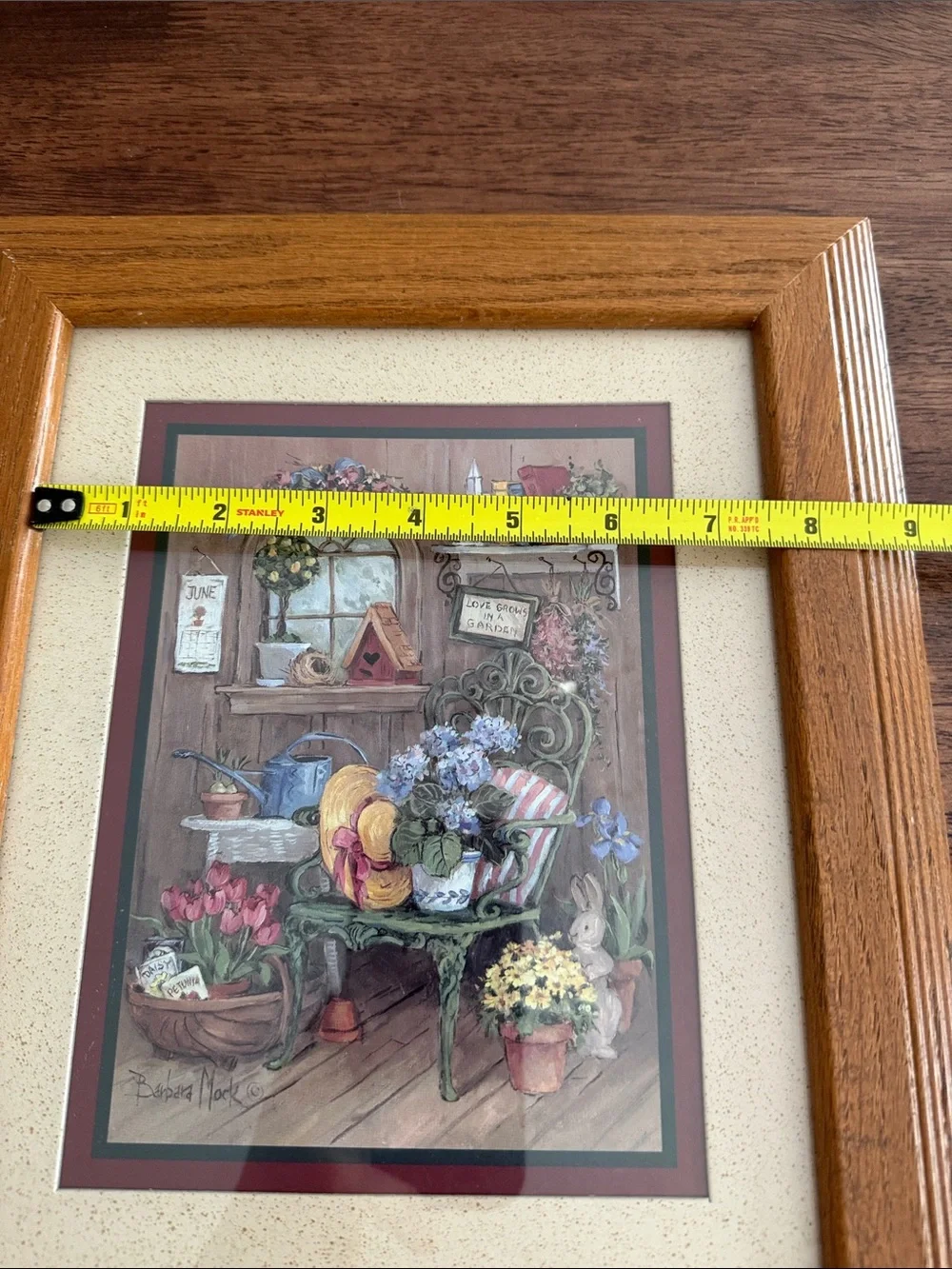 2 Vintage Home Interiors garden themed artwork by Barbara Mock
